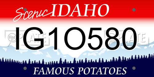 IG1O580 Idaho License Plate