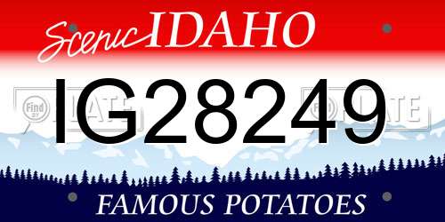 IG28249 Idaho License Plate