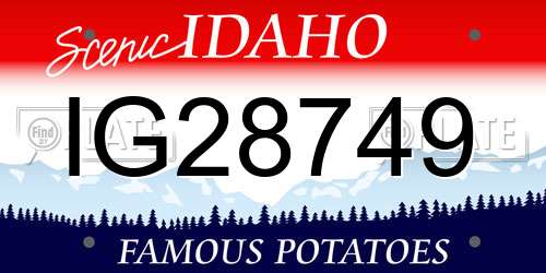 IG28749 Idaho License Plate
