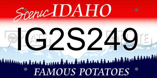 IG2S249 Idaho License Plate