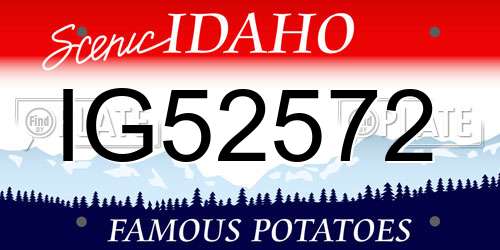 IG52572 Idaho License Plate