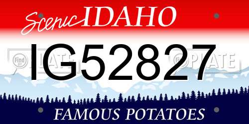 IG52827 Idaho License Plate