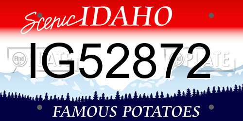 IG52872 Idaho License Plate