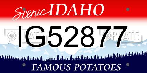 IG52877 Idaho License Plate