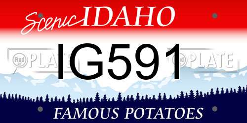IG591 Idaho License Plate