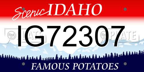 IG72307 Idaho License Plate