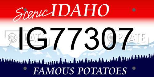 IG77307 Idaho License Plate