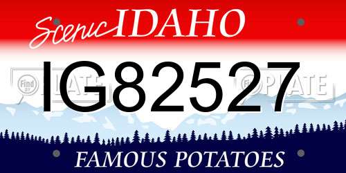 IG82527 Idaho License Plate
