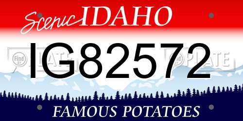 IG82572 Idaho License Plate