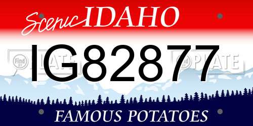 IG82877 Idaho License Plate