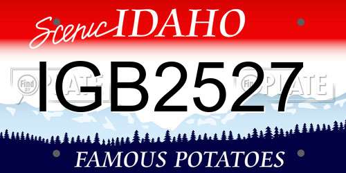 IGB2527 Idaho License Plate