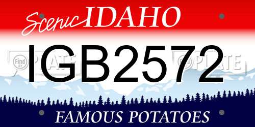 IGB2572 Idaho License Plate