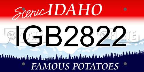 IGB2822 Idaho License Plate