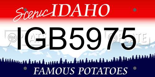 IGB5975 Idaho License Plate