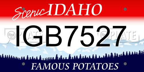 IGB7527 Idaho License Plate