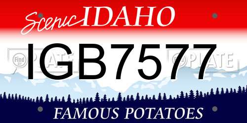 IGB7577 Idaho License Plate