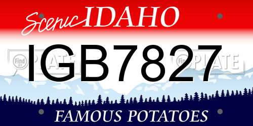 IGB7827 Idaho License Plate