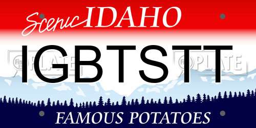 IGBTSTT Idaho License Plate