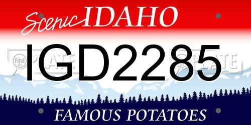 IGD2285 Idaho License Plate