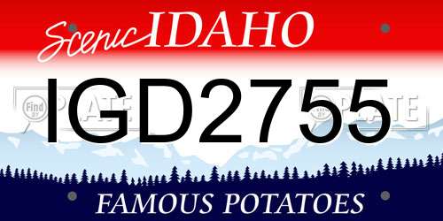 IGD2755 Idaho License Plate