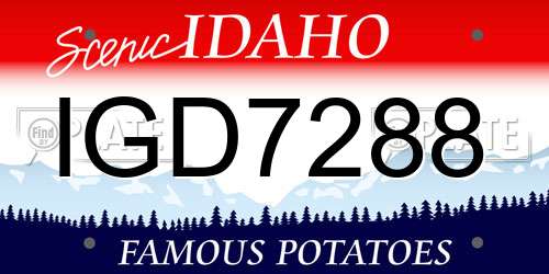 IGD7288 Idaho License Plate