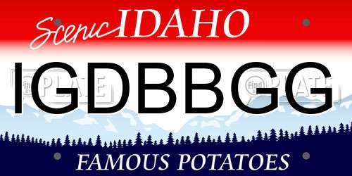IGDBBGG Idaho License Plate