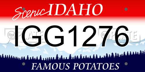 IGG1276 Idaho License Plate
