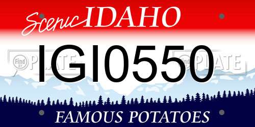 IGI0550 Idaho License Plate