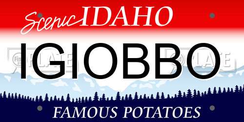 IGIOBBO Idaho License Plate
