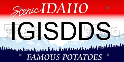 IGISDDS Idaho License Plate