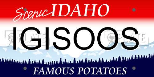 IGISOOS Idaho License Plate