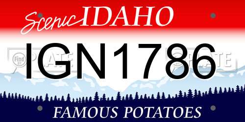 IGN1786 Idaho License Plate