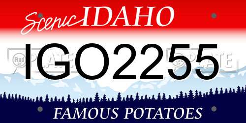 IGO2255 Idaho License Plate