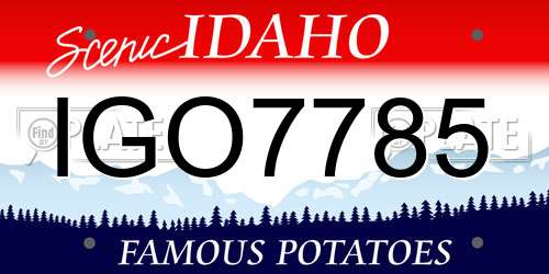 IGO7785 Idaho License Plate
