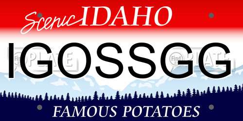 IGOSSGG Idaho License Plate