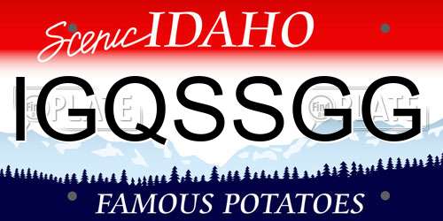 IGQSSGG Idaho License Plate