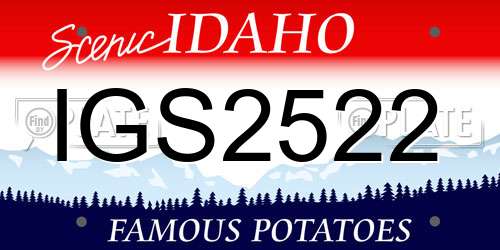 IGS2522 Idaho License Plate