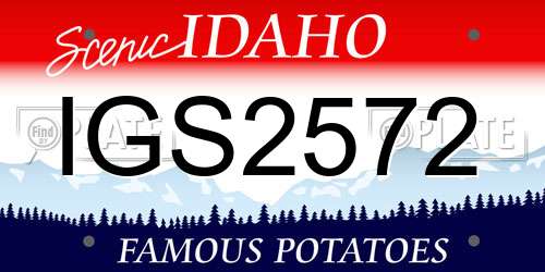 IGS2572 Idaho License Plate