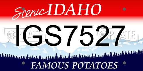 IGS7527 Idaho License Plate