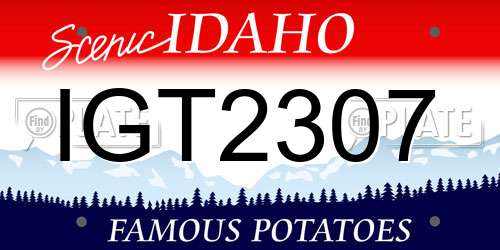 IGT2307 Idaho License Plate