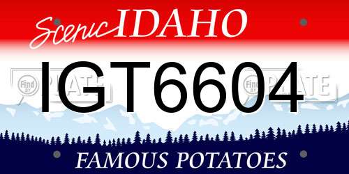 IGT6604 Idaho License Plate