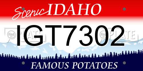 IGT7302 Idaho License Plate