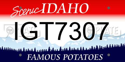 IGT7307 Idaho License Plate