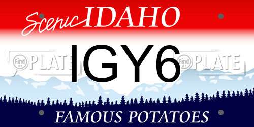 IGY6 Idaho License Plate