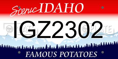 IGZ2302 Idaho License Plate