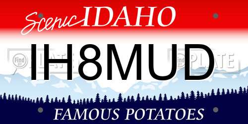 IH8MUD Idaho License Plate
