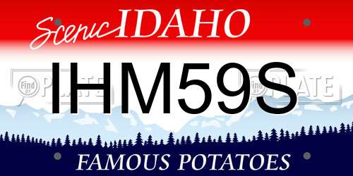 IHM59S Idaho License Plate