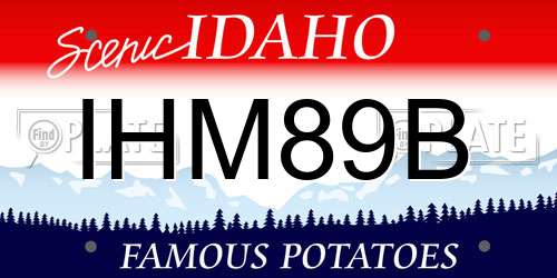 IHM89B Idaho License Plate