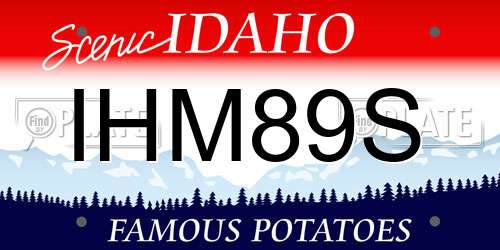 IHM89S Idaho License Plate