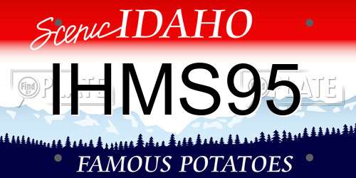 IHMS95 Idaho License Plate